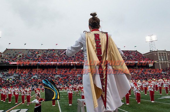 Nebraska at Illinois Oct. 3, 2015 - CMB Drum Majors 006