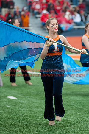 Nebraska at Illinois Oct. 3, 2015 - MI Flags 002