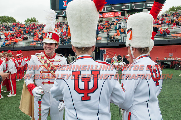 Nebraska at Illinois Oct. 3, 2015 - MI Drum Majors 012