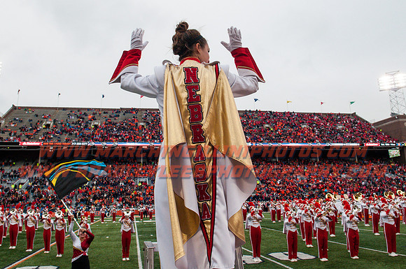 Nebraska at Illinois Oct. 3, 2015 - CMB Drum Majors 007