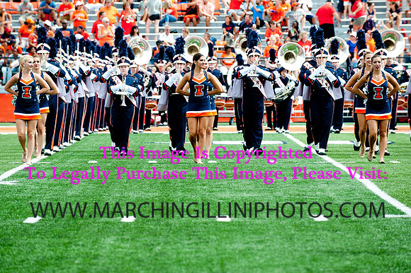 Youngstown State at Illinois, Saturday, August 30, 2014 - Marching Illini Photos