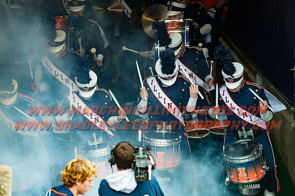 Nebraska at Illinois Oct. 3, 2015 - MI Drum Line 004