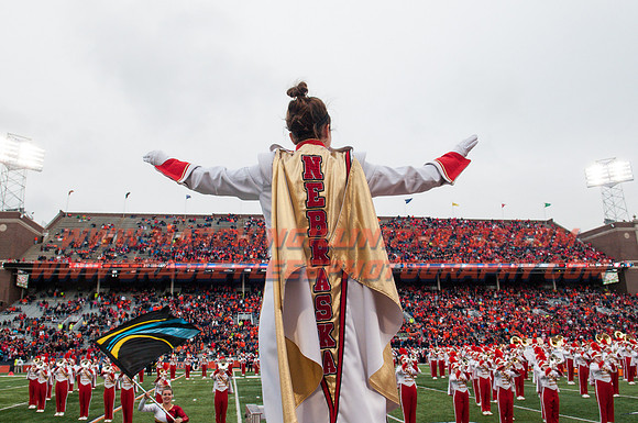 Nebraska at Illinois Oct. 3, 2015 - CMB Drum Majors 008